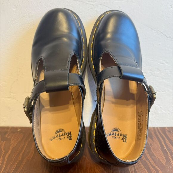 NWOT Dr. Martens POLLEY Smooth Leather Women Mary Jane Shoes Size 6 Black *READ* - Picture 6 of 13